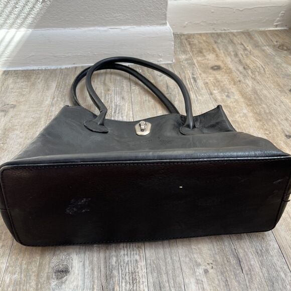 I Ponti Firenze Shoulder Bag Black Genuine Italian Leather - Picture 3 of 14